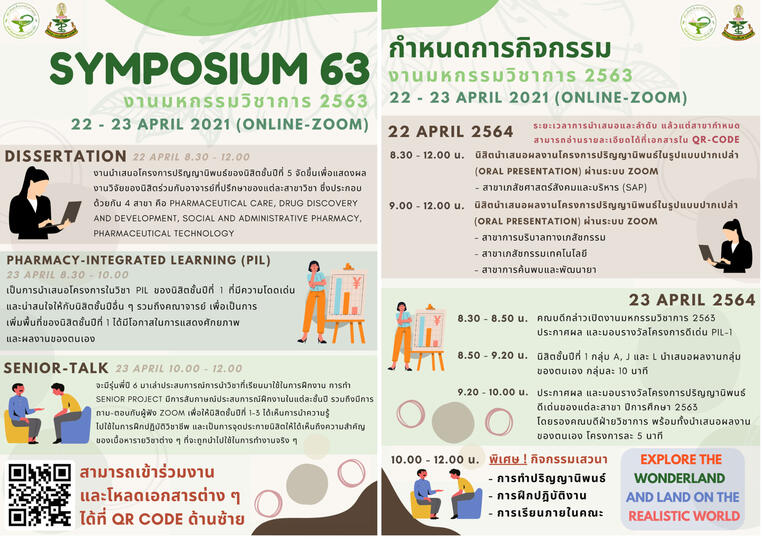 สูจิบัตรมหกรรมวิชาการ ปีการศึกษา 2563 คณะเภสัชศาสตร์ จุฬาลงกรณ์มหาวิทยาลัย